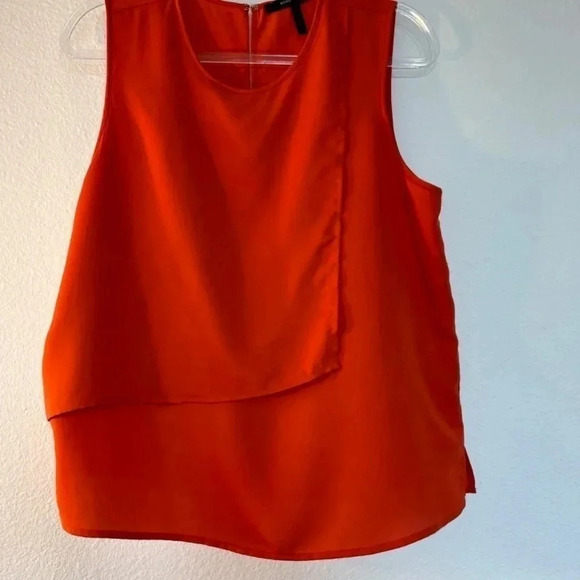 BCBGMaxAzria Burnt Orange Sleeveless Top Size Medium - Picture 5 of 10